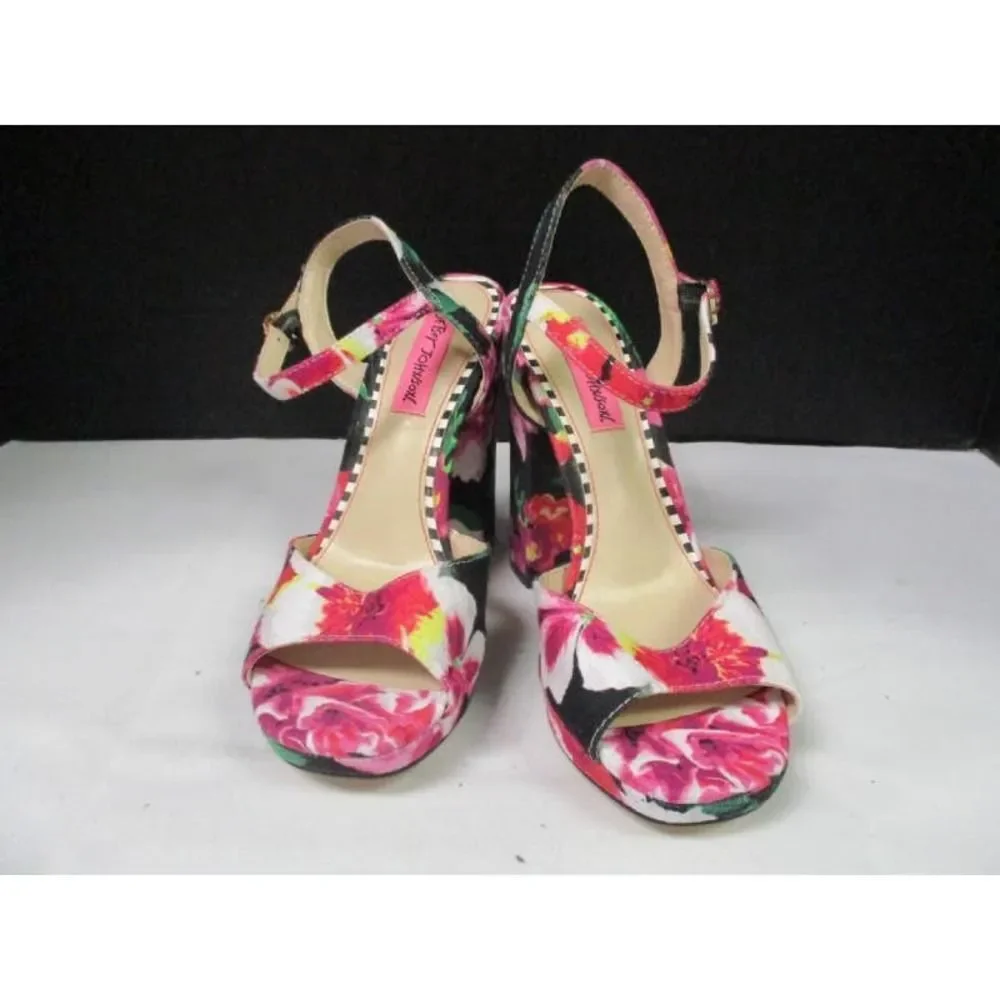 BETSEY JOHNSON Isla Floral Platform Heels